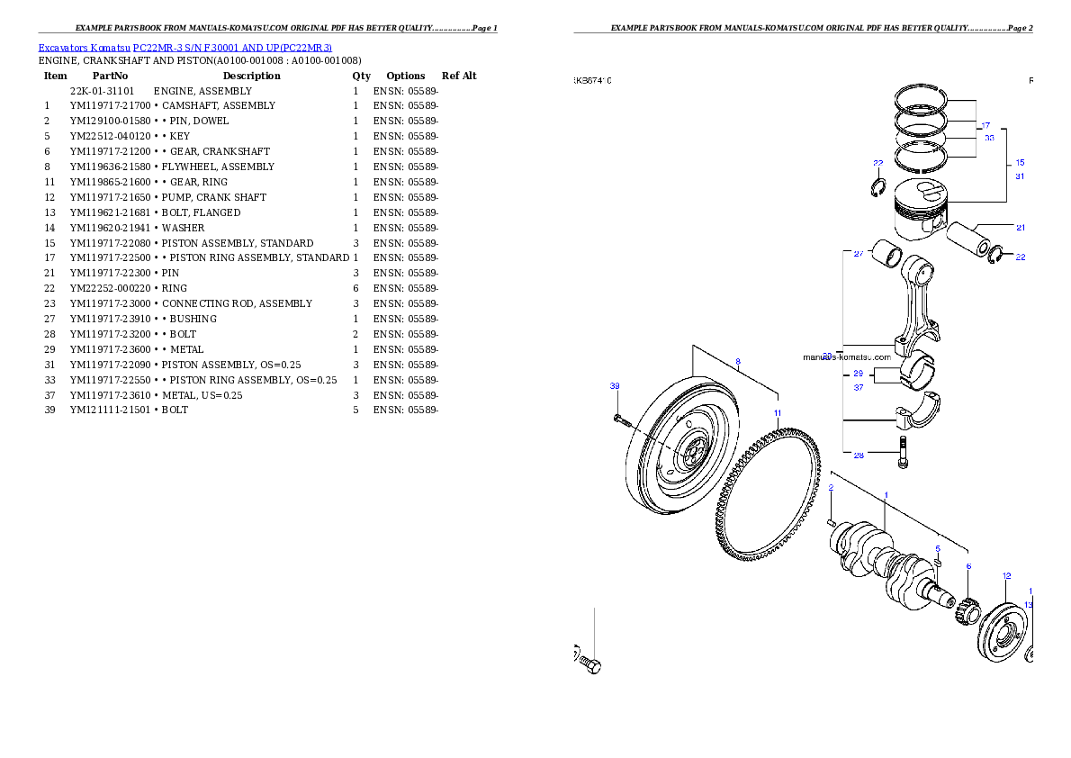 Protected: PC22MR-3 S/N F30001 AND UP Partsbook
