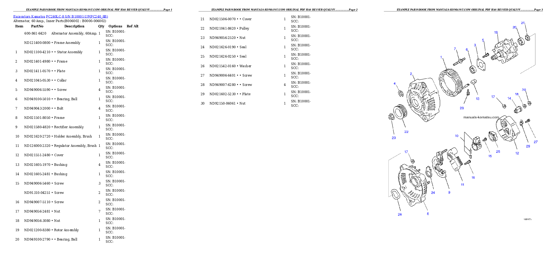 Protected: PC240LC-8 S/N B10001-UP Partsbook