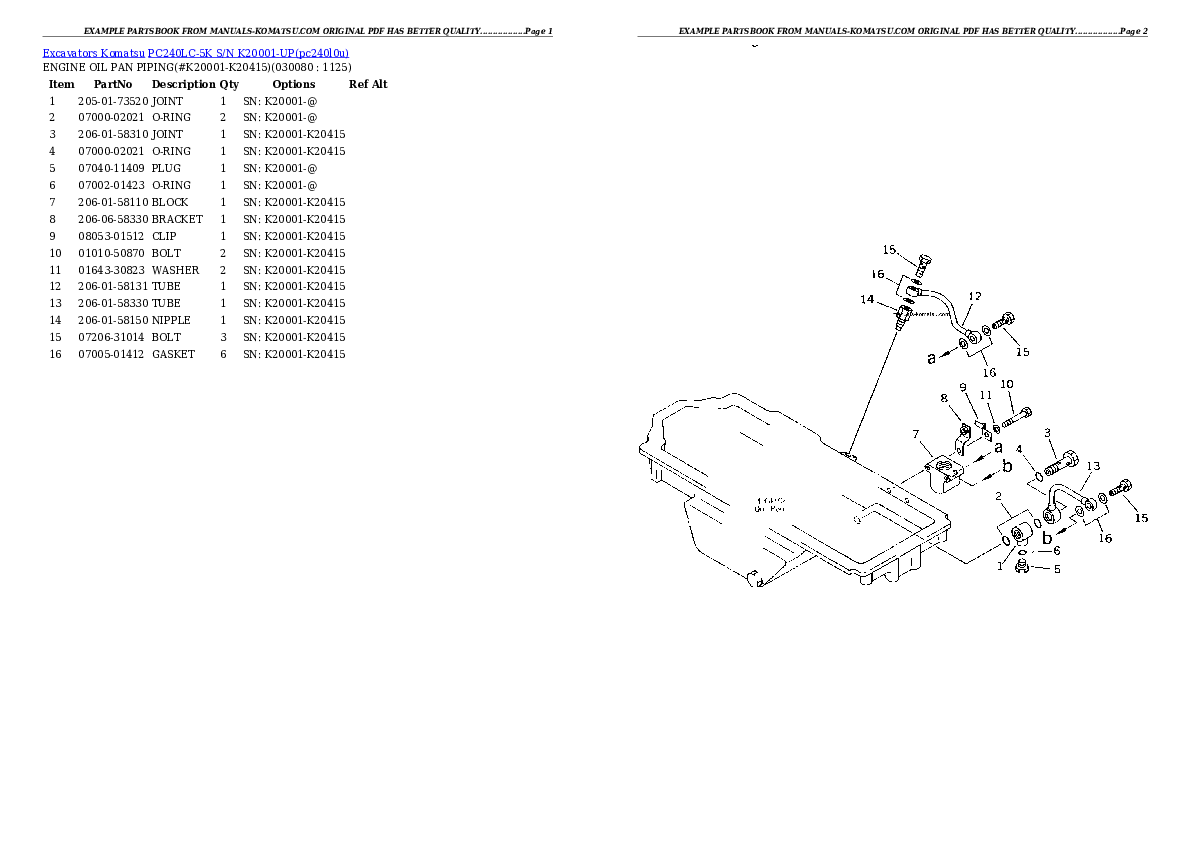 Protected: PC240LC-5K S/N K20001-UP Partsbook