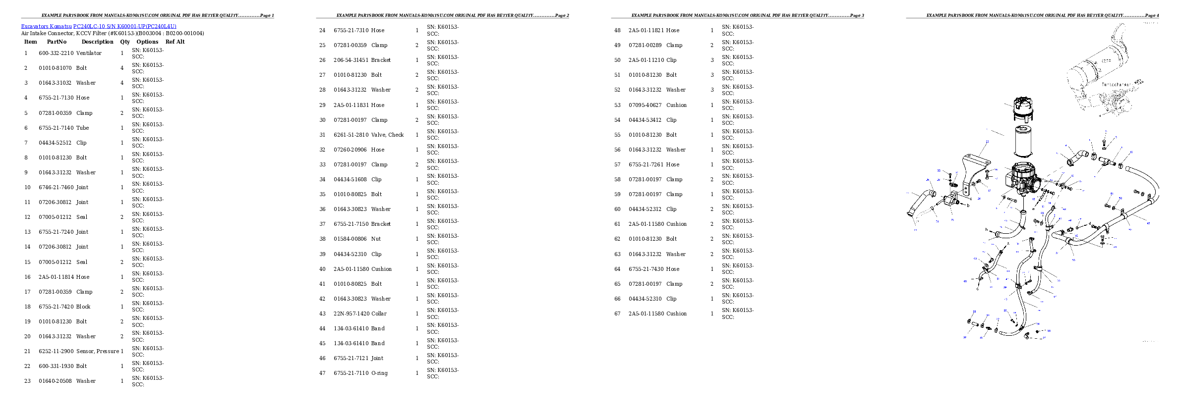 Protected: PC240LC-10 S/N K60001-UP Partsbook