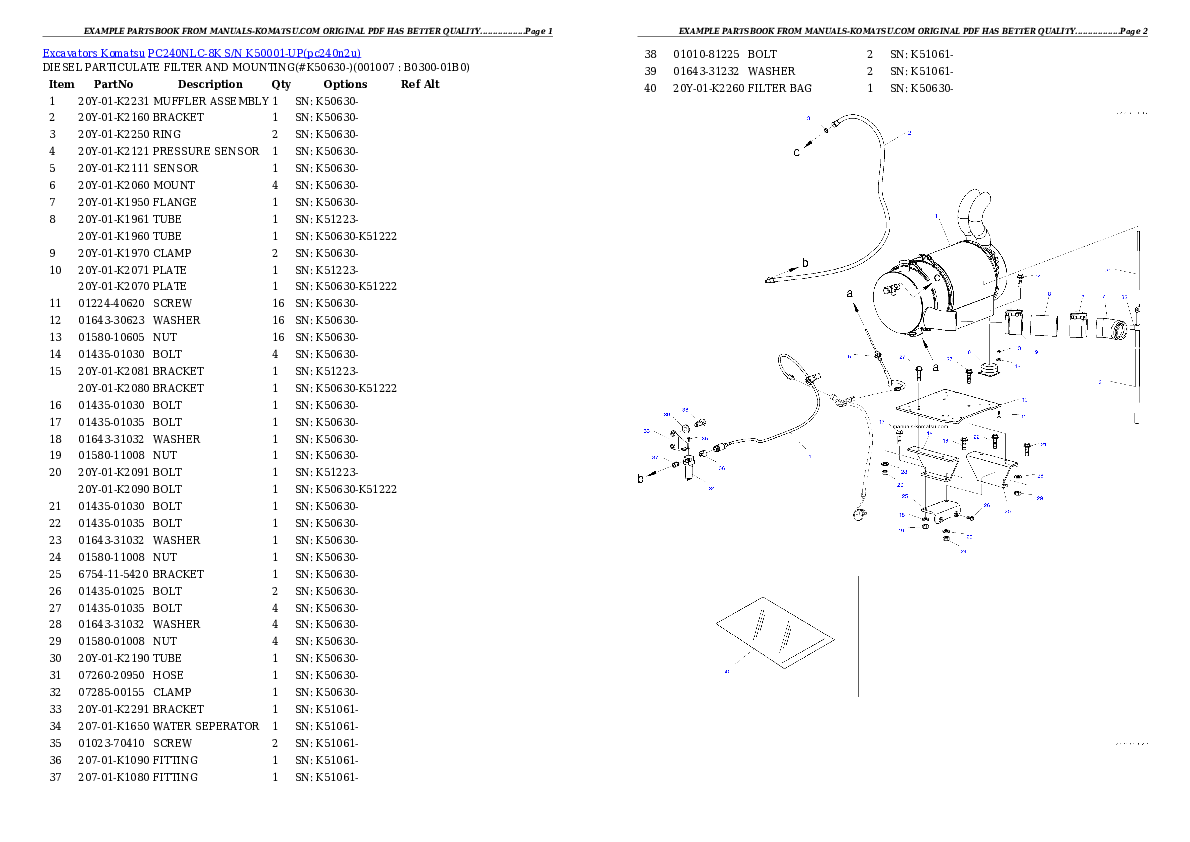 Protected: PC240NLC-8K S/N K50001-UP Partsbook