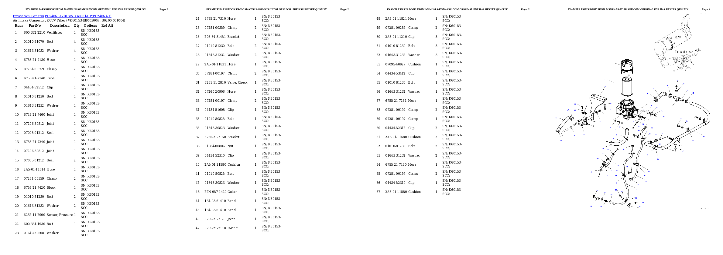 Protected: PC240NLC-10 S/N K60001-UP Partsbook