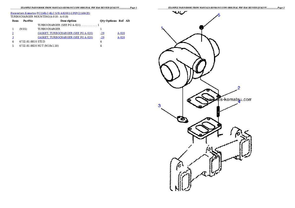 Protected: PC250LC-6LC S/N A82001-UP Partsbook