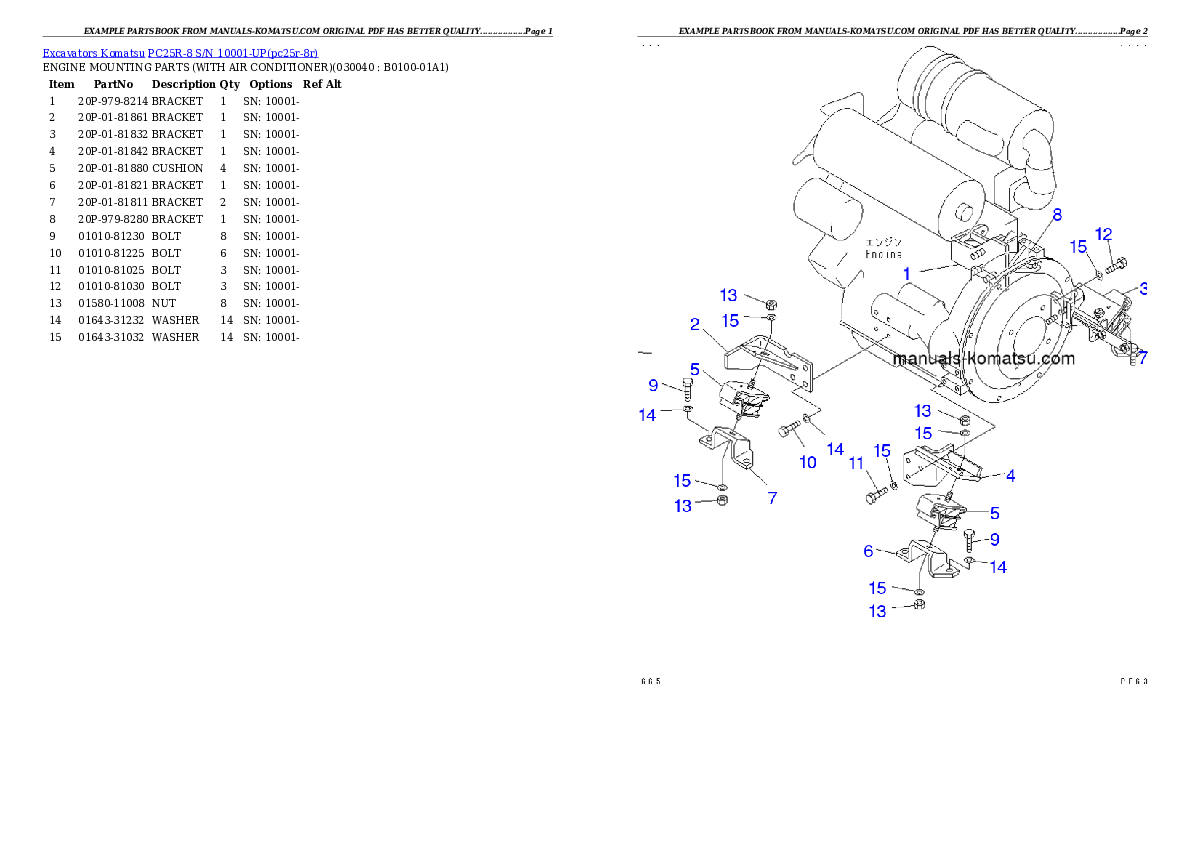 Protected: PC25R-8 S/N 10001-UP Partsbook