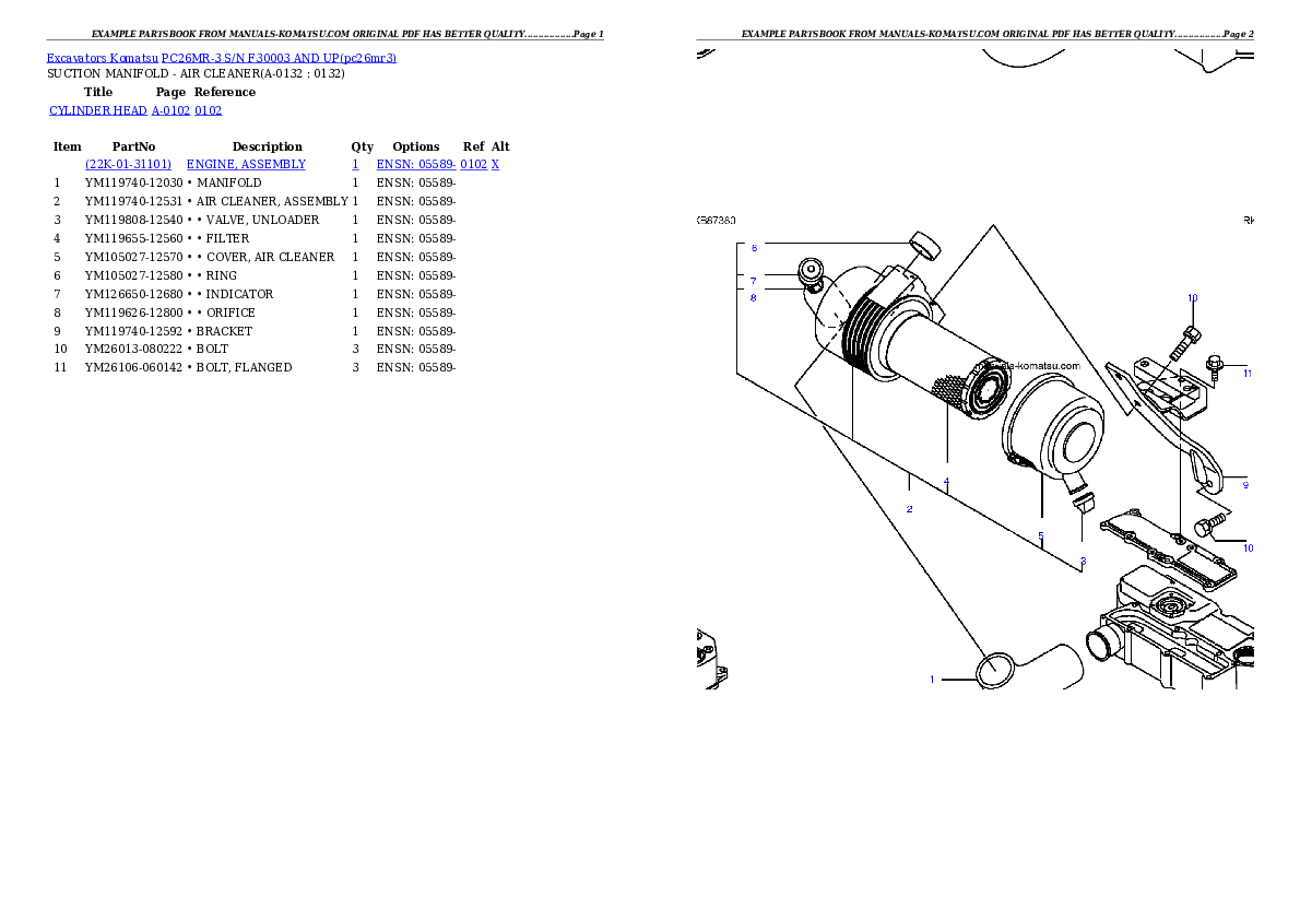 Protected: PC26MR-3 S/N F30003 AND UP Partsbook