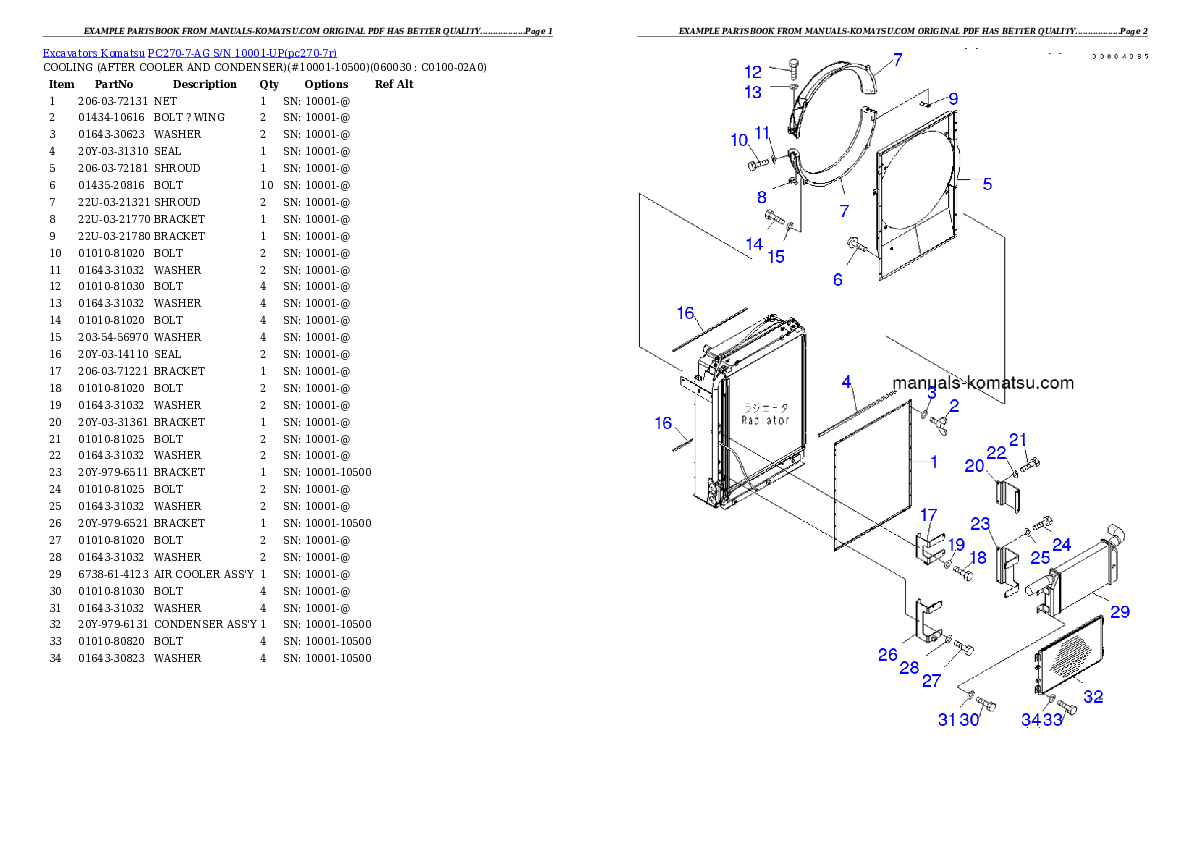 Protected: PC270-7-AG S/N 10001-UP Partsbook