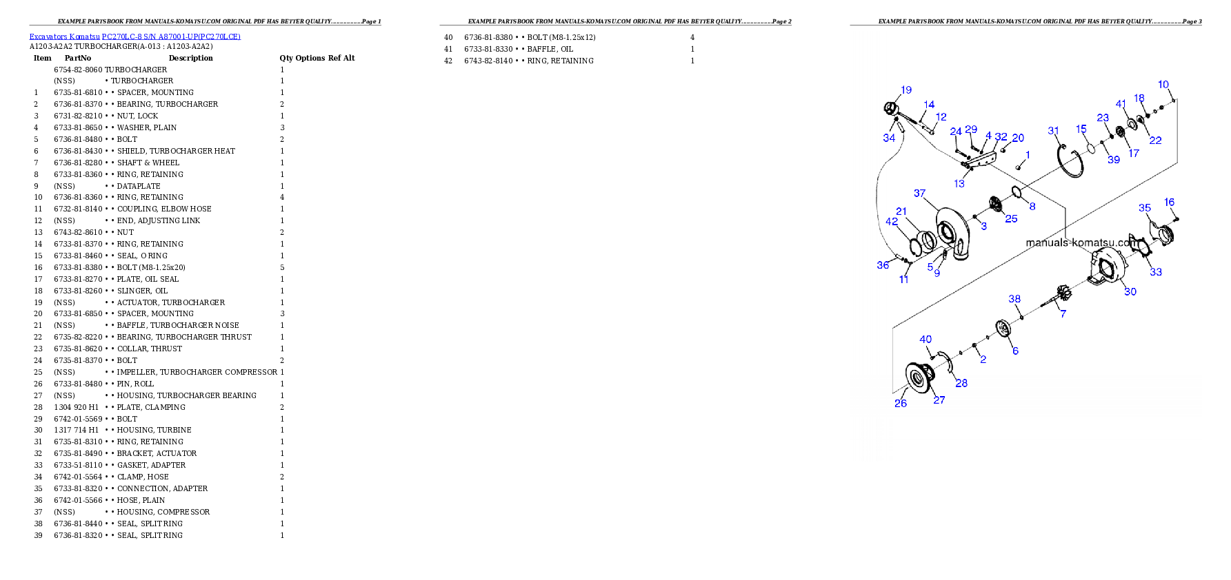 Protected: PC270LC-8 S/N A87001-UP Partsbook