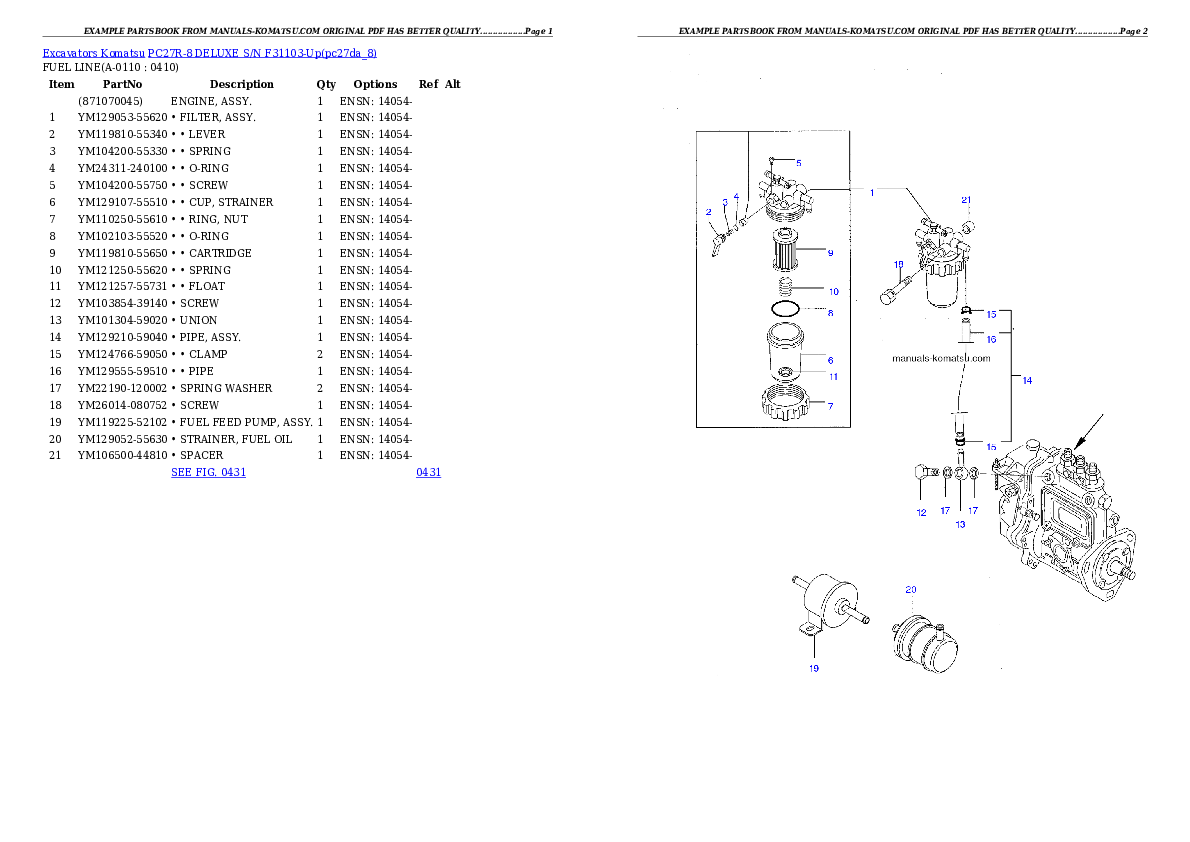 Protected: PC27R-8 DELUXE S/N F31103-Up Partsbook