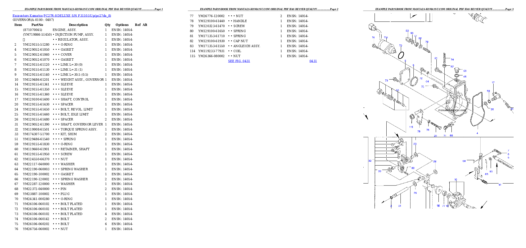 Protected: PC27R-8 DELUXE S/N F31103-Up Partsbook