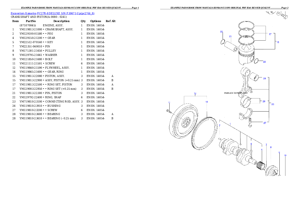 Protected: PC27R-8 DELUXE S/N F30671-Up Partsbook