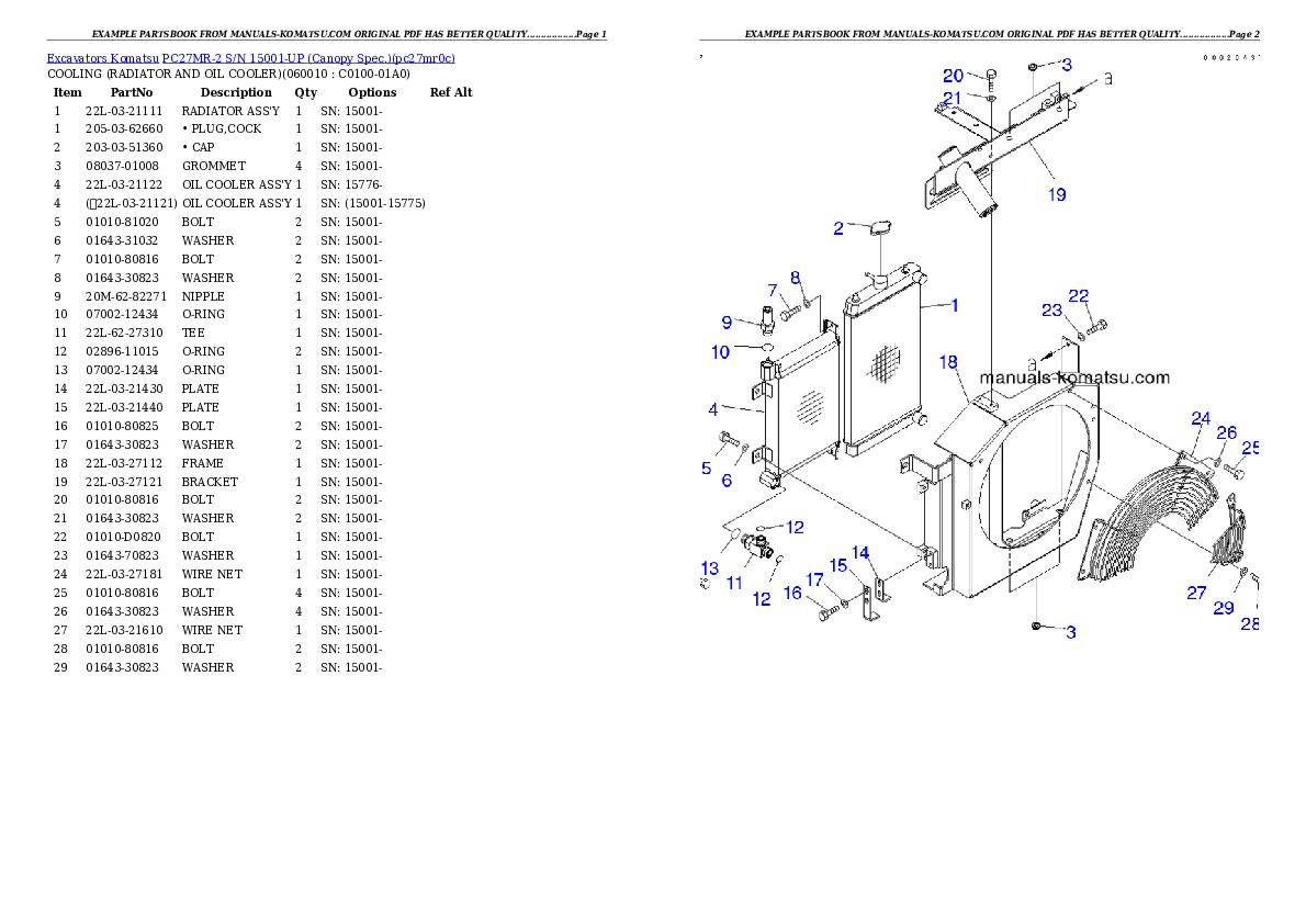 Protected: PC27MR-2 S/N 15001-UP (Canopy Spec.) Partsbook