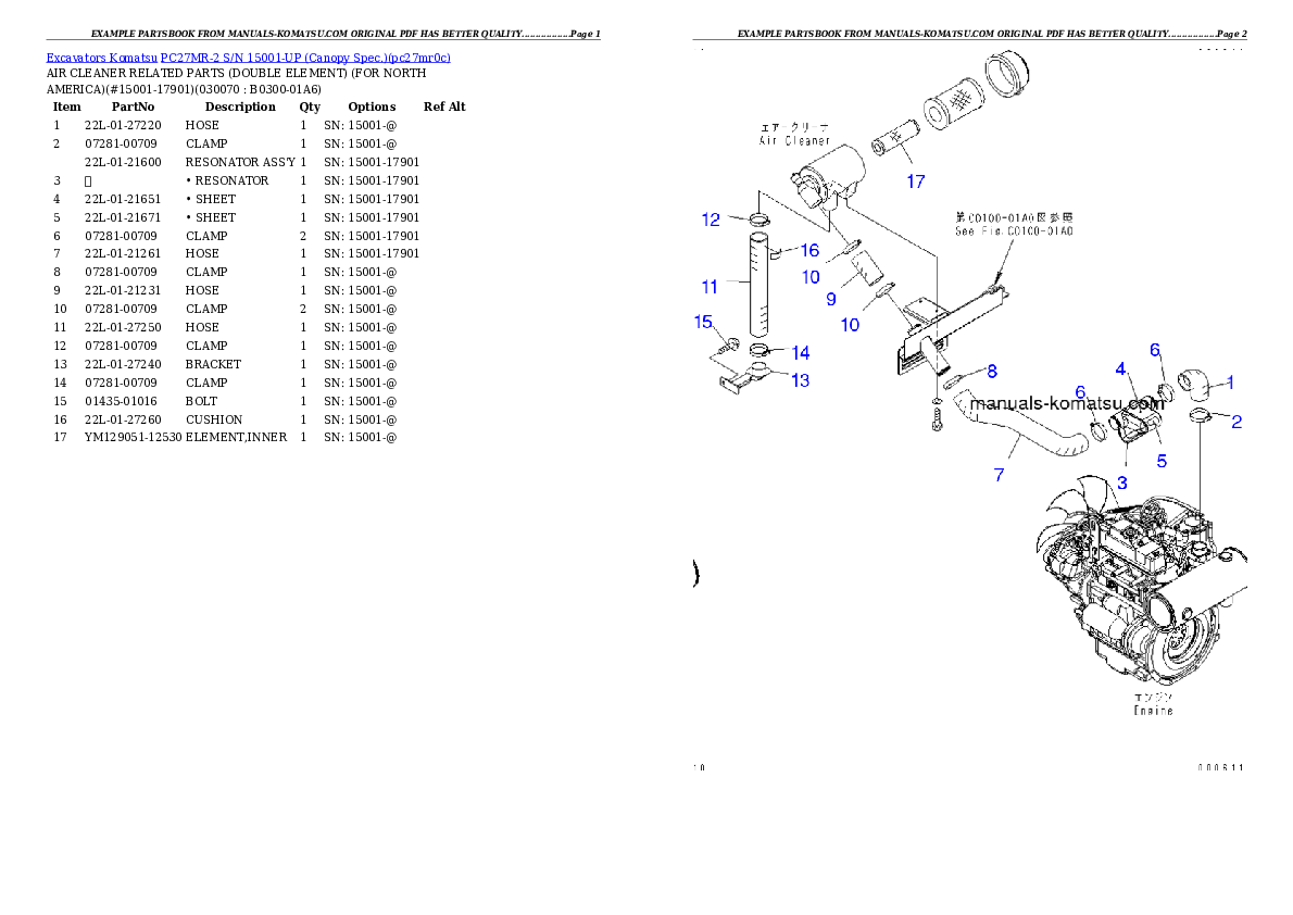 Protected: PC27MR-2 S/N 15001-UP (Canopy Spec.) Partsbook