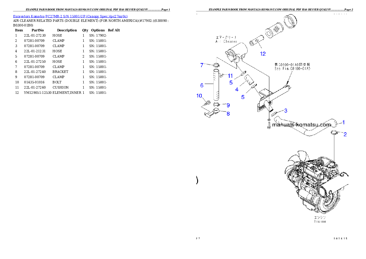 Protected: PC27MR-2 S/N 15001-UP (Canopy Spec.) Partsbook