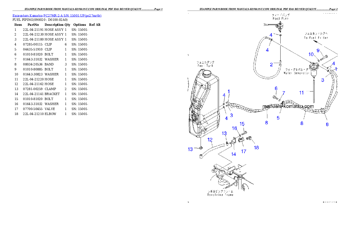 Protected: PC27MR-2-A S/N 15001-UP Partsbook