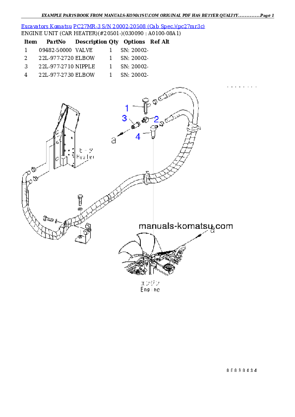 Protected: PC27MR-3 S/N 20002-20508 (Cab Spec.) Partsbook
