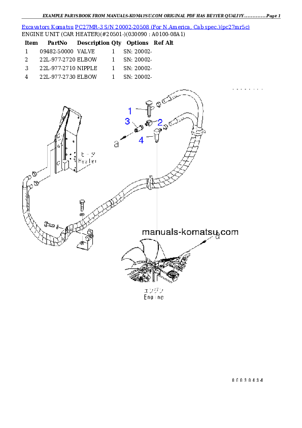 Protected: PC27MR-3 S/N 20002-20508 (For N.America, Cab spec.) Partsbook