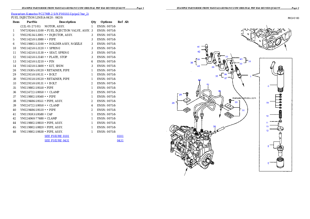 Protected: PC27MR-2 S/N F00103-Up Partsbook