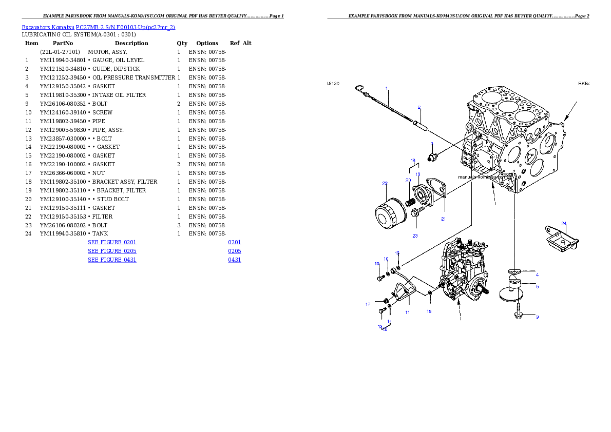 Protected: PC27MR-2 S/N F00103-Up Partsbook
