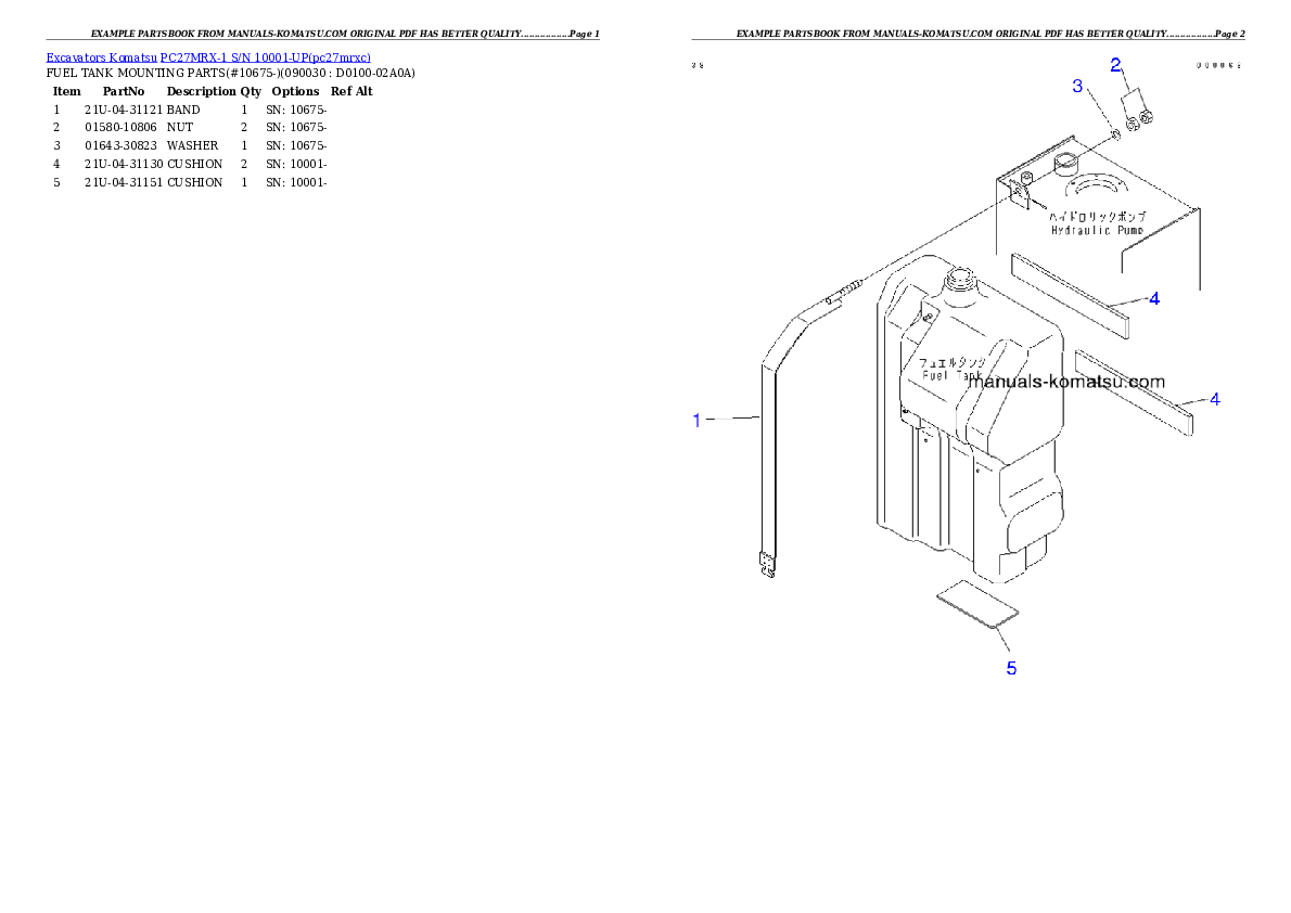 Protected: PC27MRX-1 S/N 10001-UP Partsbook