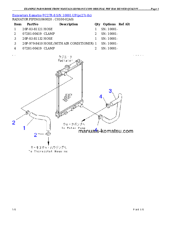 Protected: PC27R-8 S/N 10001-UP Partsbook