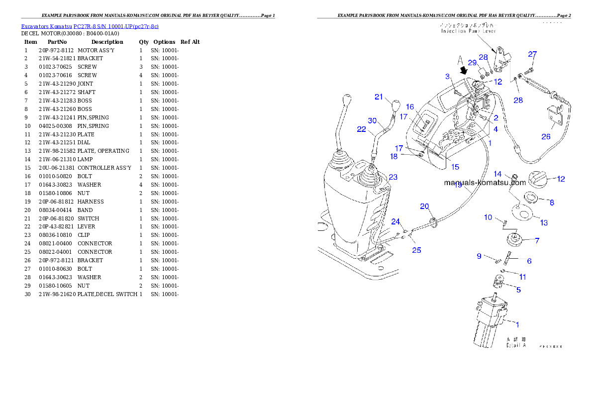 Protected: PC27R-8 S/N 10001-UP Partsbook