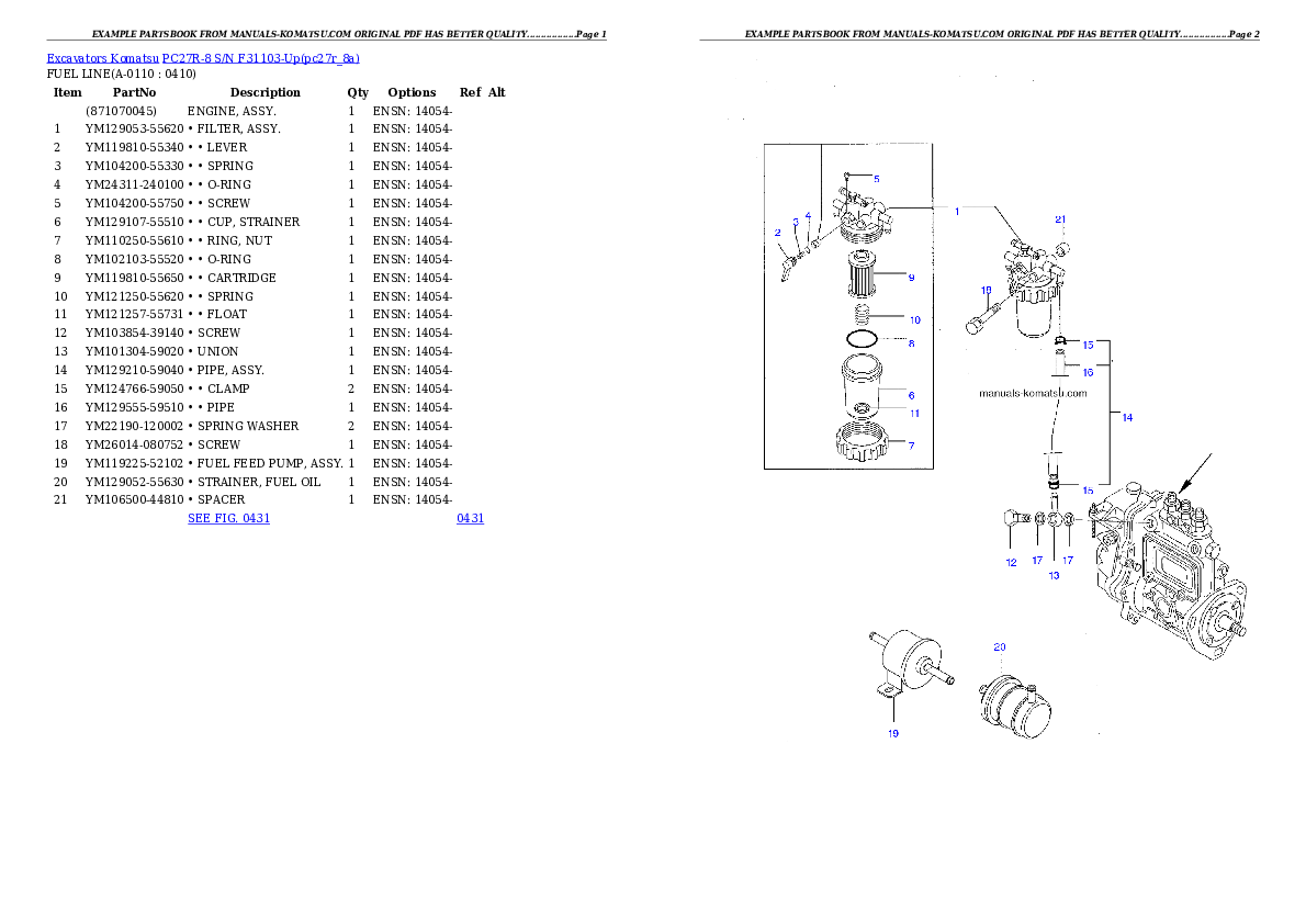 Protected: PC27R-8 S/N F31103-Up Partsbook