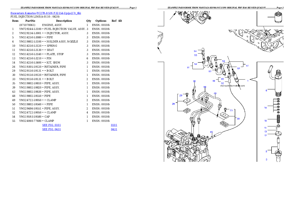 Protected: PC27R-8 S/N F32154-Up Partsbook