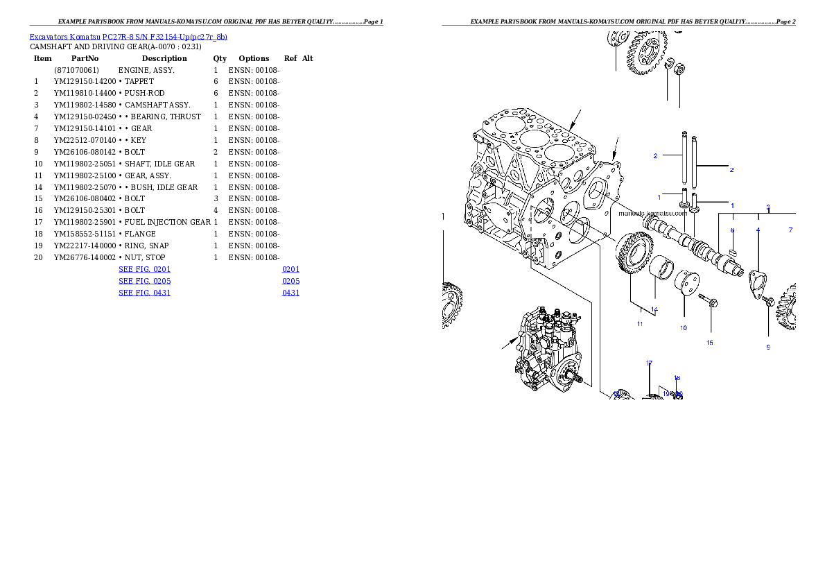 Protected: PC27R-8 S/N F32154-Up Partsbook