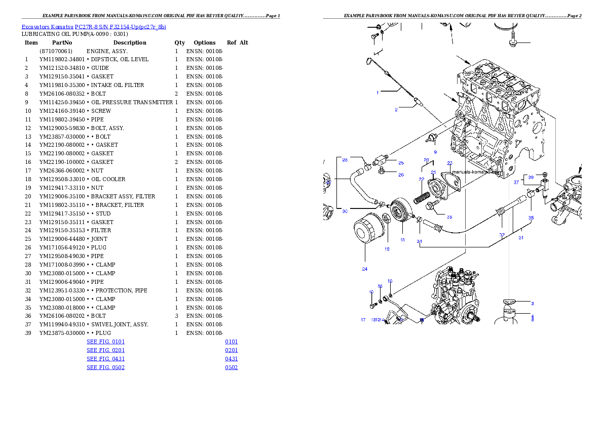 Protected: PC27R-8 S/N F32154-Up Partsbook