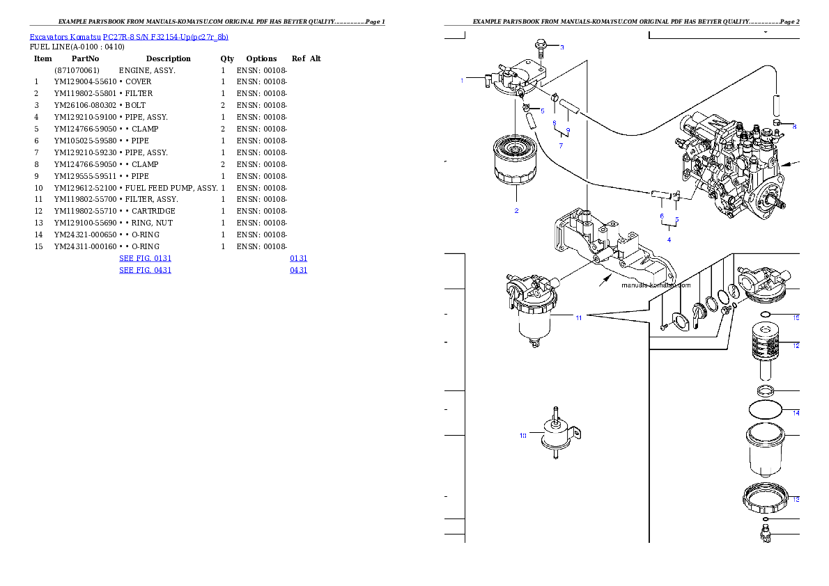 Protected: PC27R-8 S/N F32154-Up Partsbook