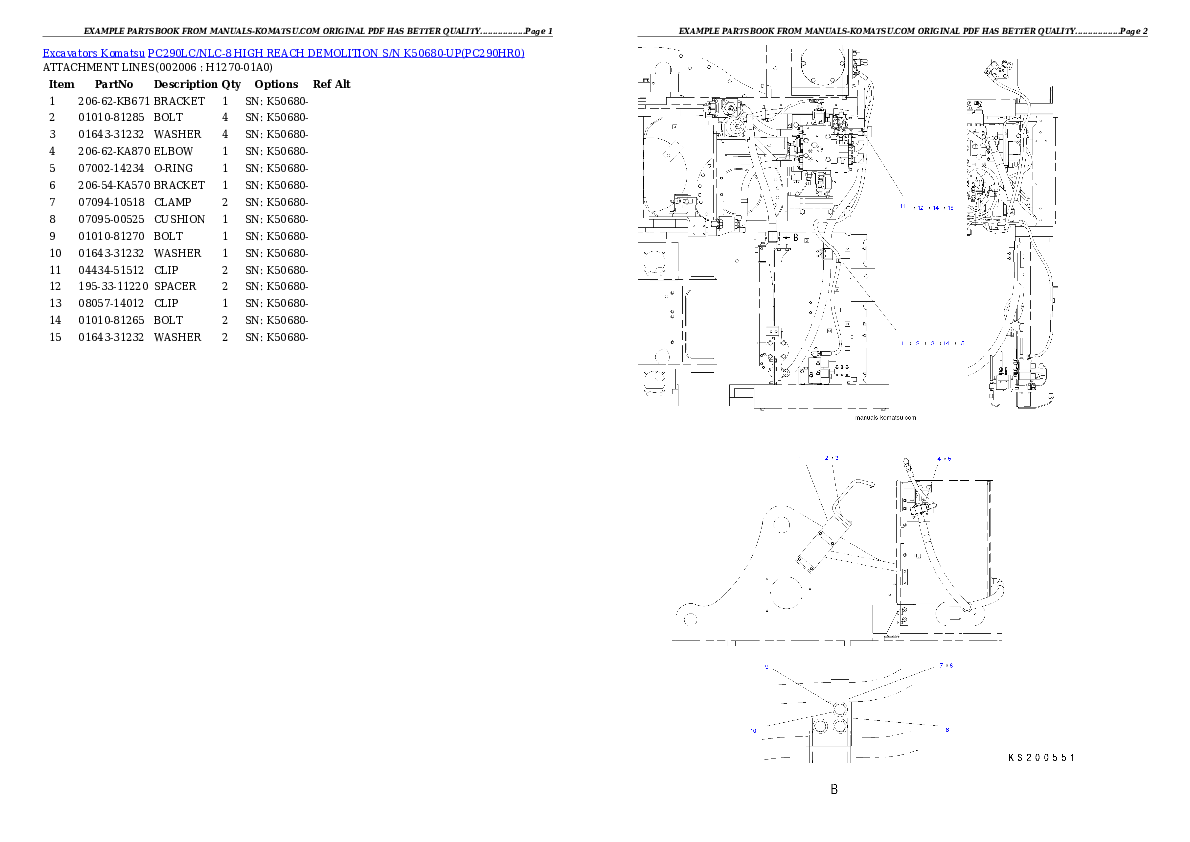 Protected: PC290LC/NLC-8 HIGH REACH DEMOLITION S/N K50680-UP Partsbook