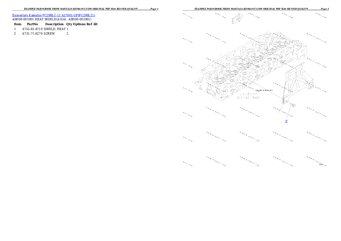 Protected: PC290LC-11 A27001-UP Partsbook
