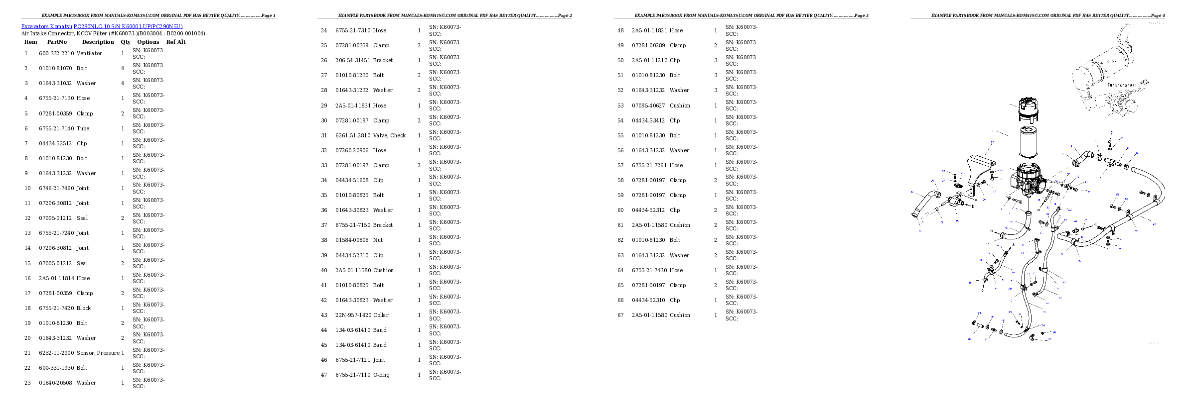 Protected: PC290NLC-10 S/N K60001-UP Partsbook