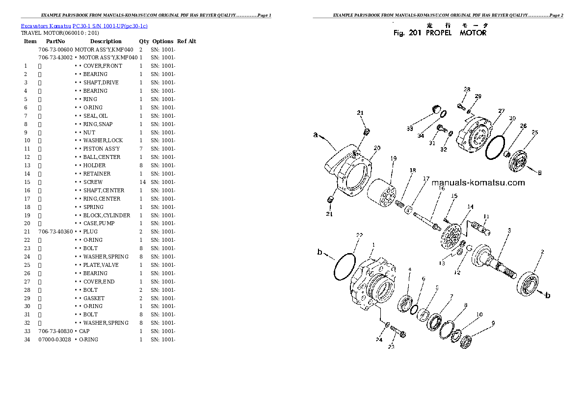 Protected: PC30-1 S/N 1001-UP Partsbook