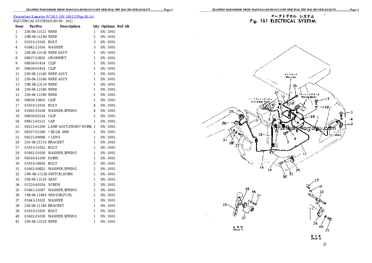Protected: PC30-1 S/N 1001-UP Partsbook