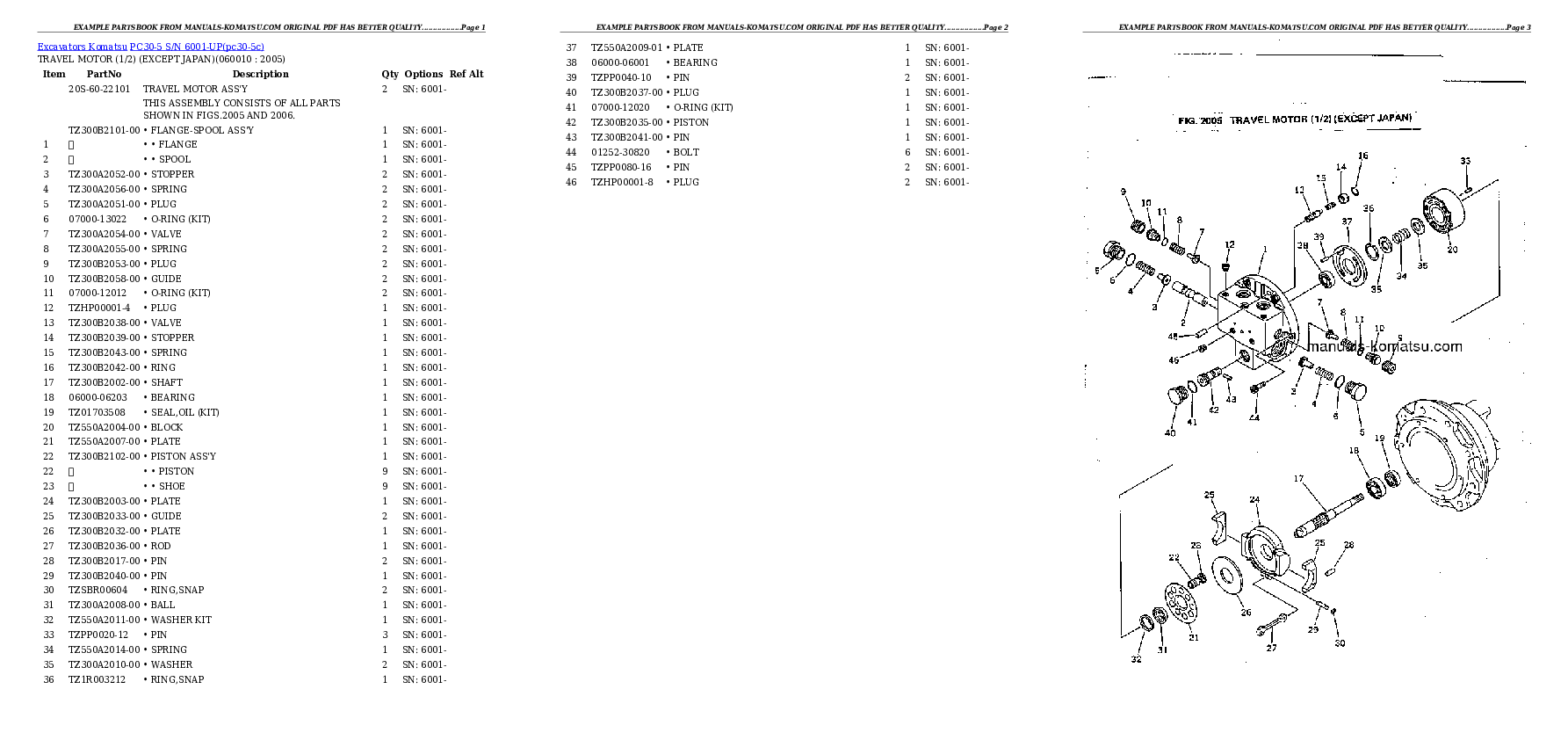 Protected: PC30-5 S/N 6001-UP Partsbook