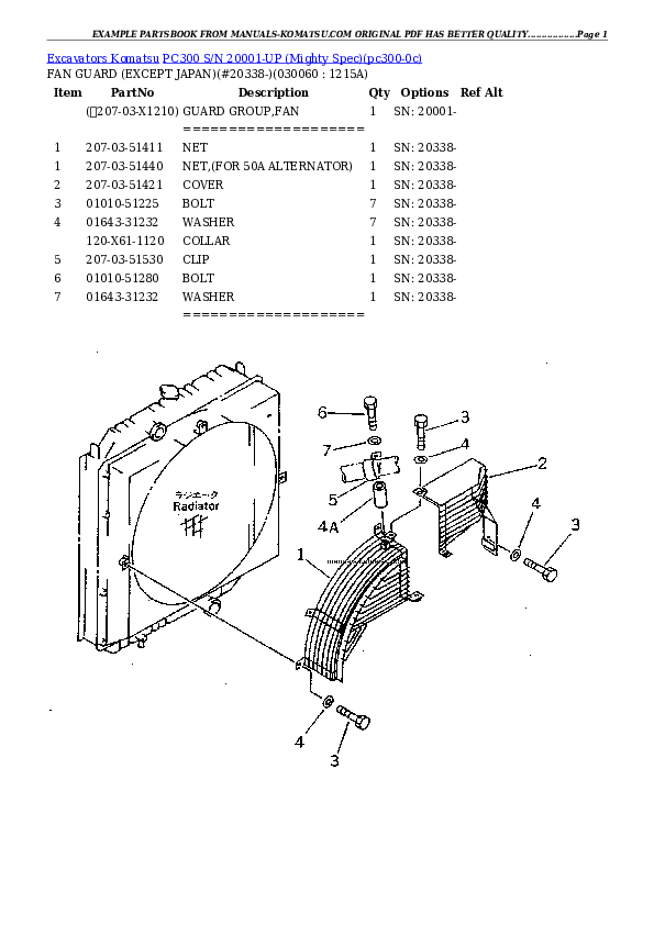 Protected: PC300LC-5-A S/N 20001-UP (Overseas Version) Partsbook