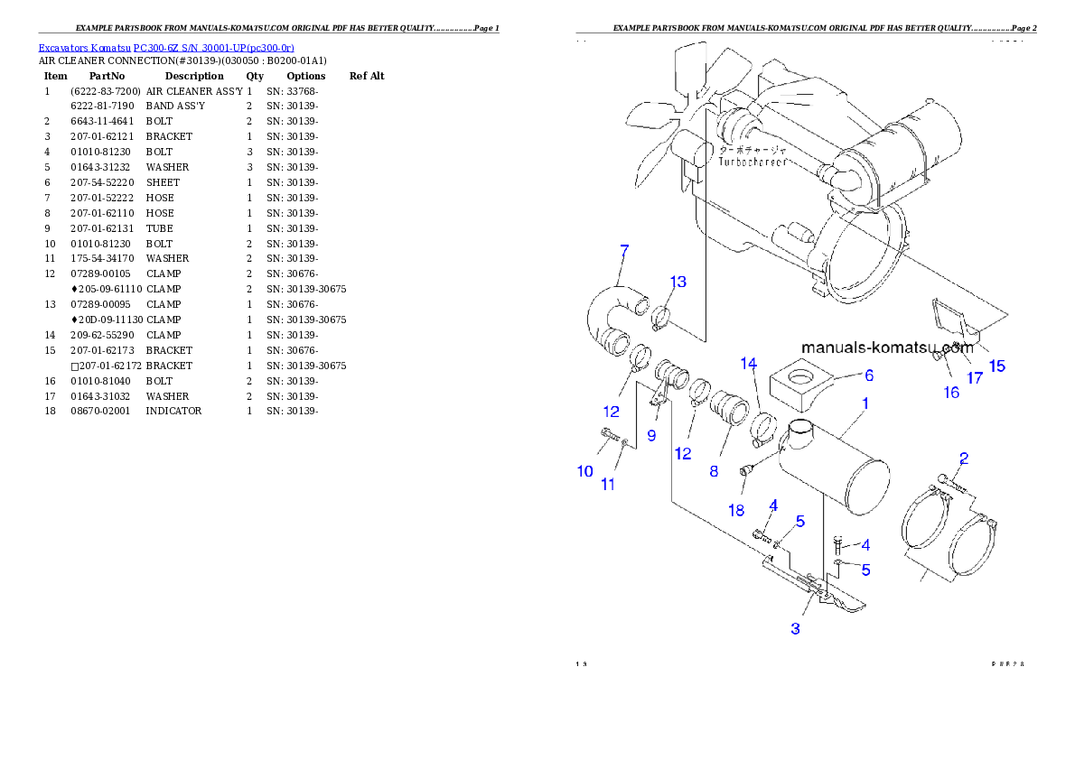 Protected: PC300-6Z S/N 30001-UP Partsbook