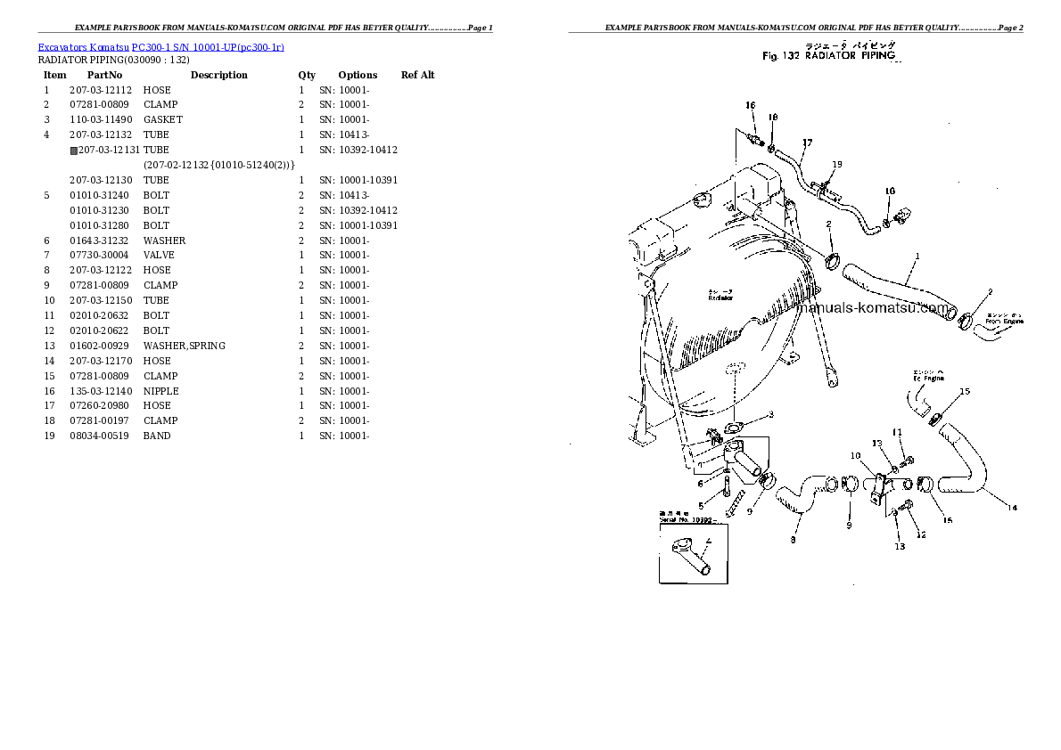 Protected: PC300-1 S/N 10001-UP Partsbook