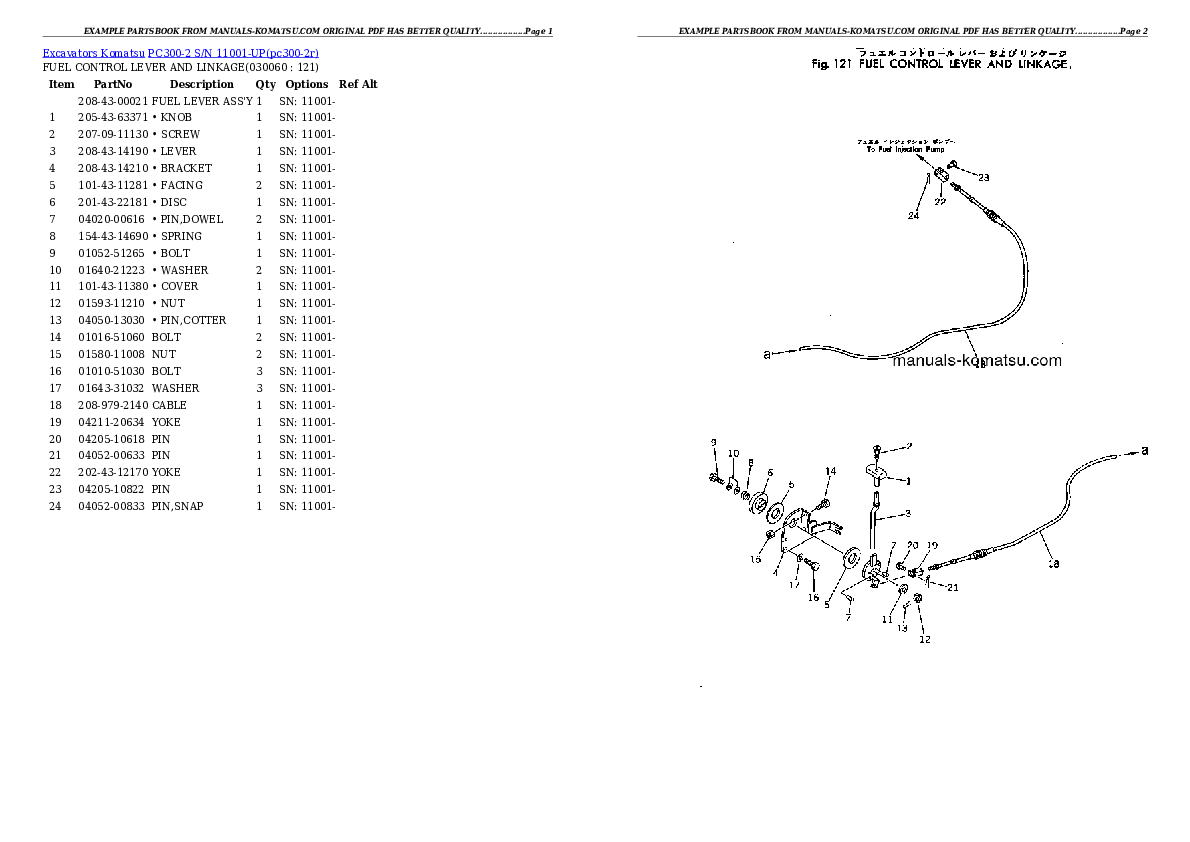 Protected: PC300-2 S/N 11001-UP Partsbook