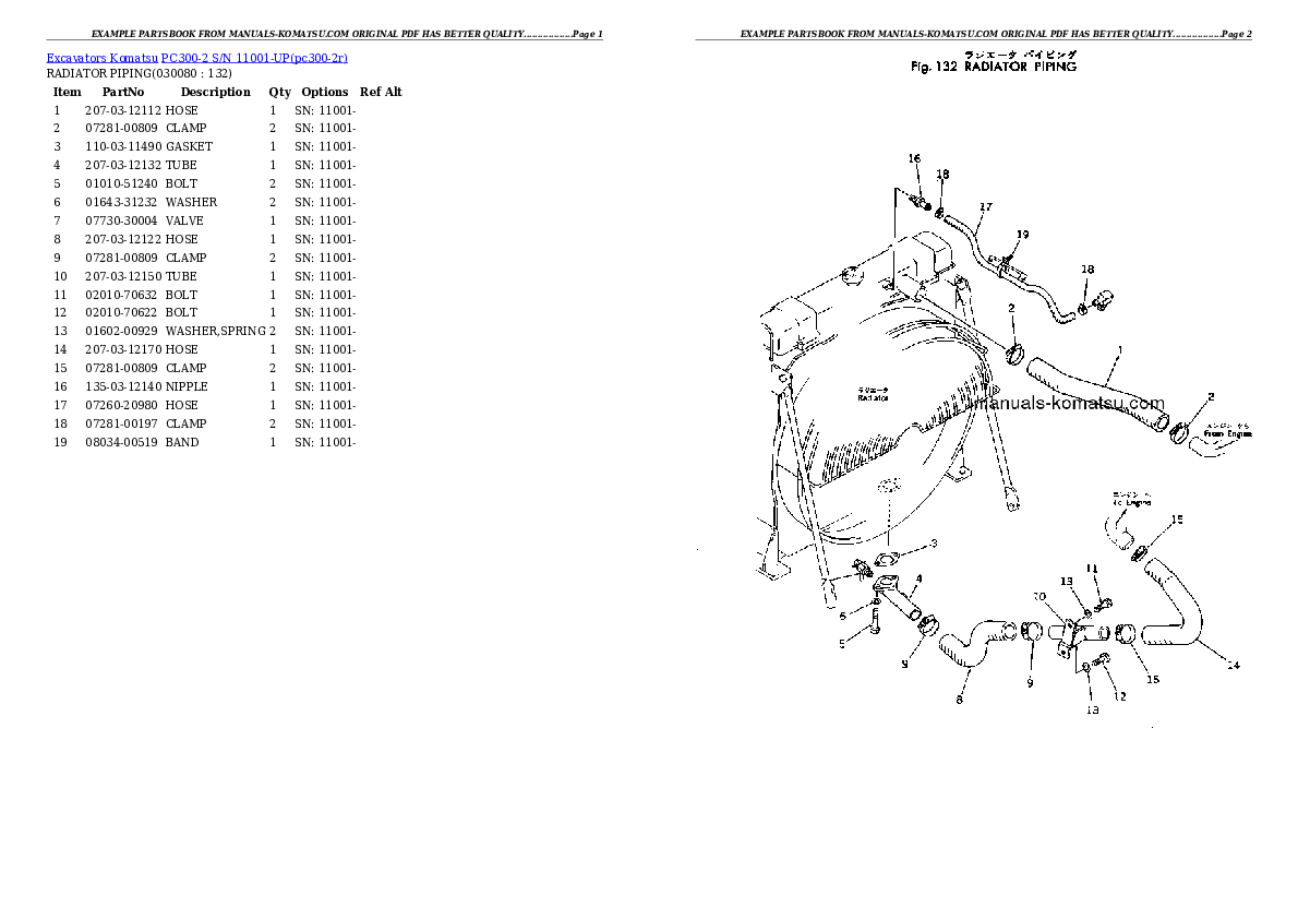 Protected: PC300-2 S/N 11001-UP Partsbook