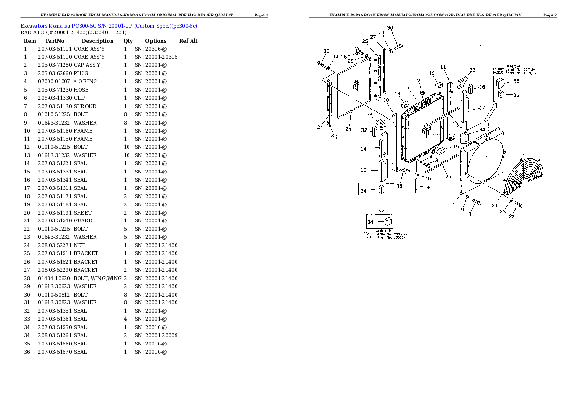 Protected: PC300-5C S/N 20001-UP (Custom Spec.) Partsbook
