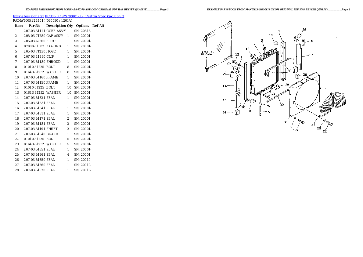 Protected: PC300-5C S/N 20001-UP (Custom Spec.) Partsbook