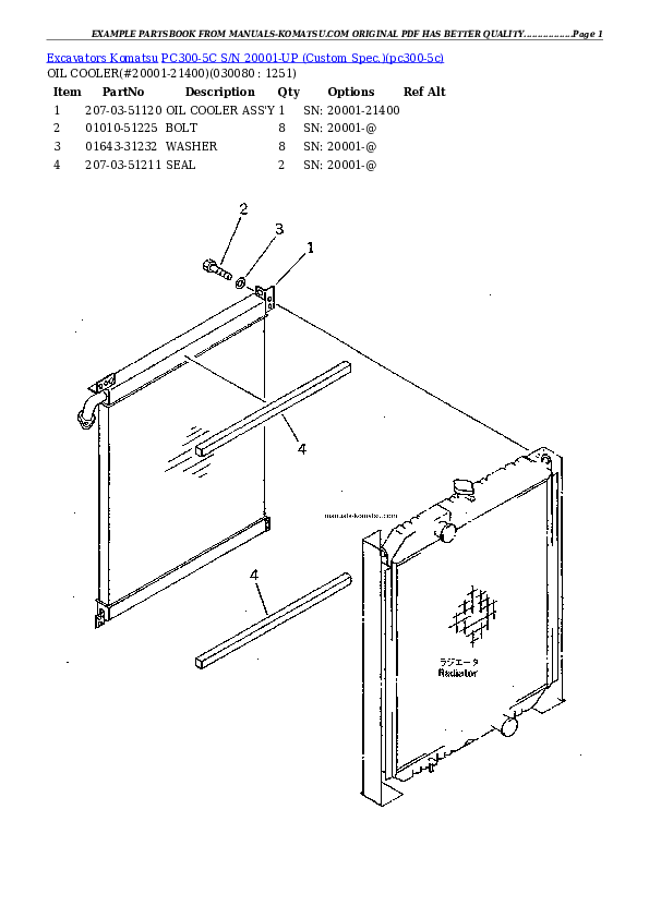 Protected: PC300-5C S/N 20001-UP (Custom Spec.) Partsbook