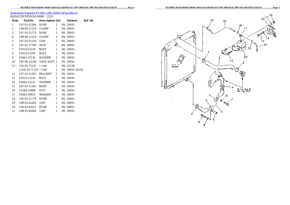 Protected: PC300-5 S/N 20001-UP Partsbook