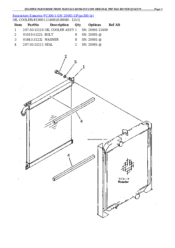 Protected: PC300-5 S/N 20001-UP Partsbook