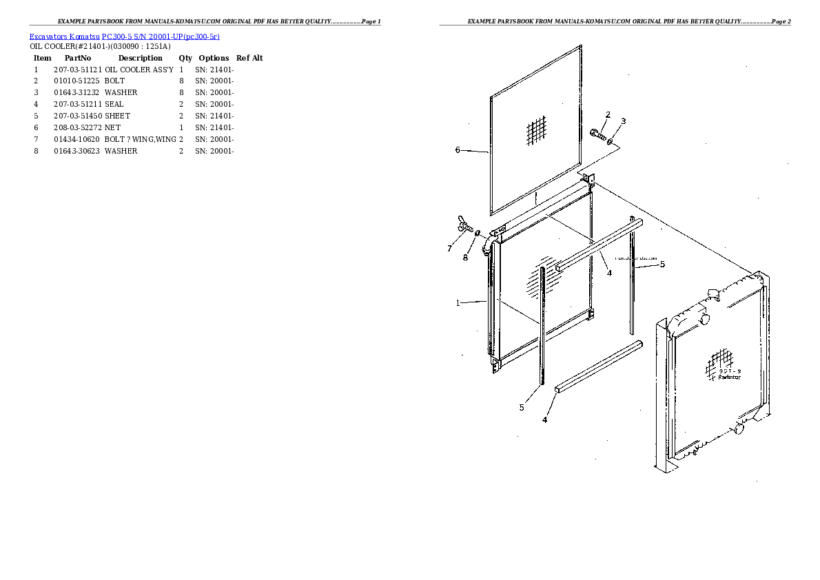 Protected: PC300-5 S/N 20001-UP Partsbook
