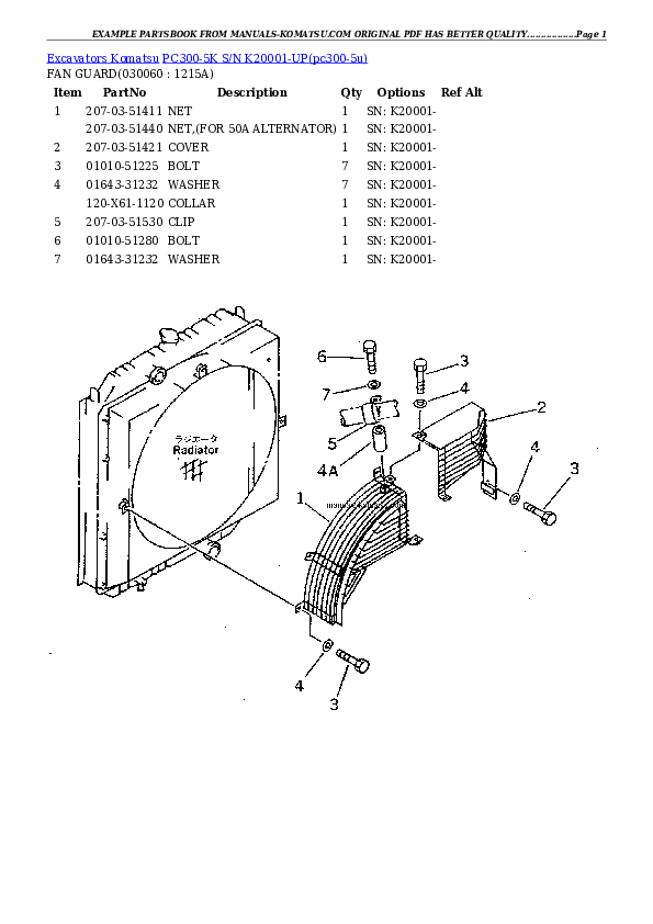 Protected: PC300-5K S/N K20001-UP Partsbook