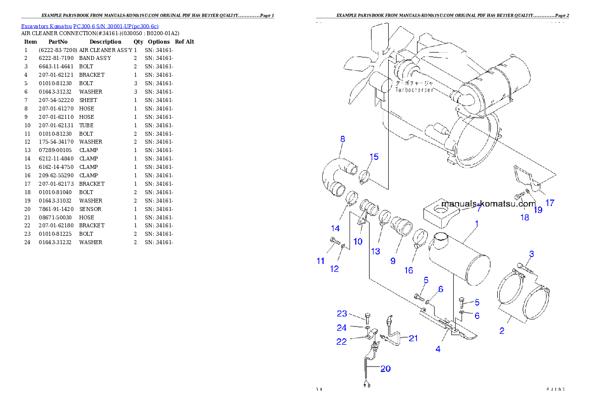 Protected: PC300-6 S/N 30001-UP Partsbook