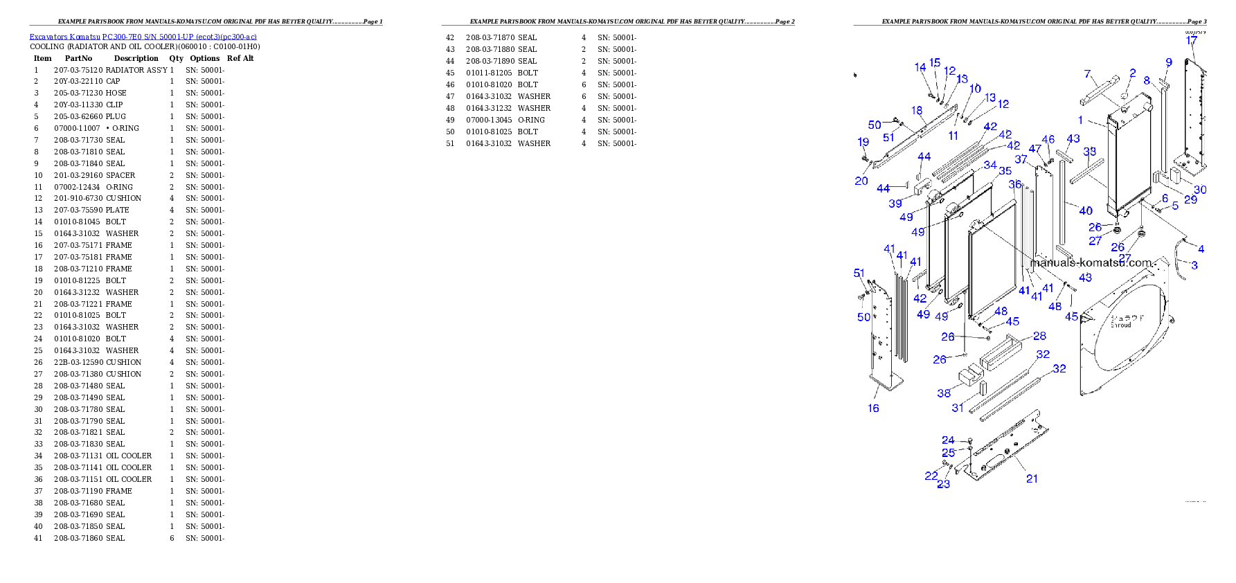 Protected: PC300-7E0 S/N 50001-UP (ecot3) Partsbook